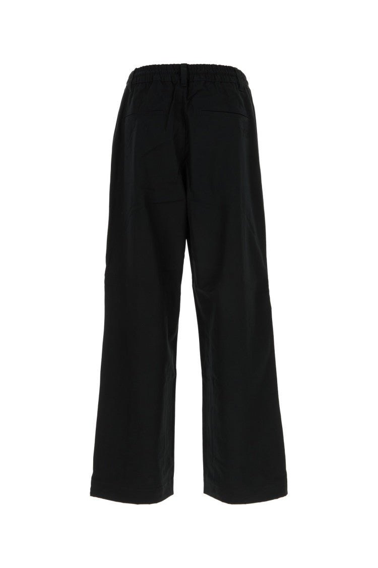 Y-3 Yamamoto Wide Leg Black Cotton Trousers