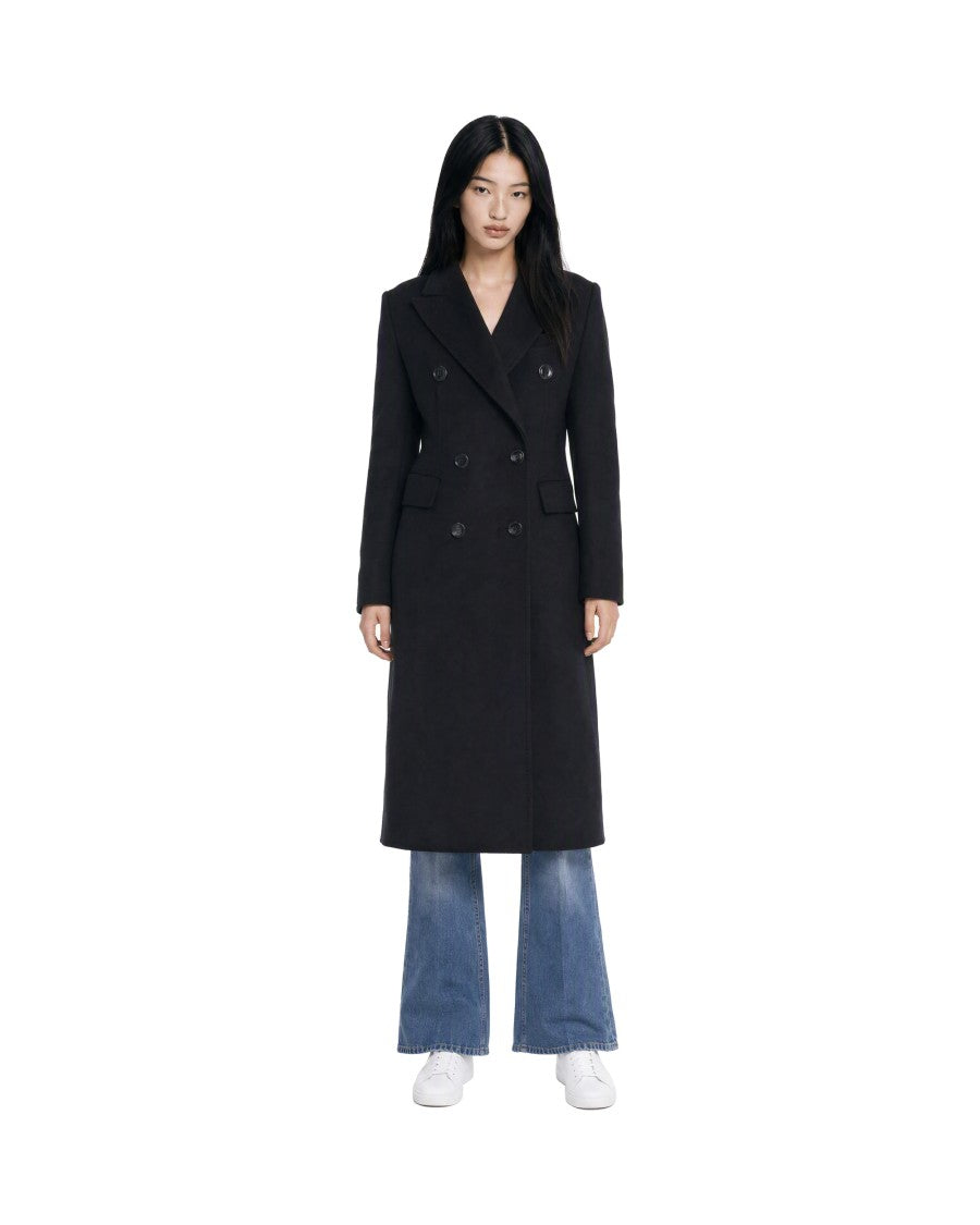 Max Mara Double-Breasted Notch Lapel Central Vent Wool Coat