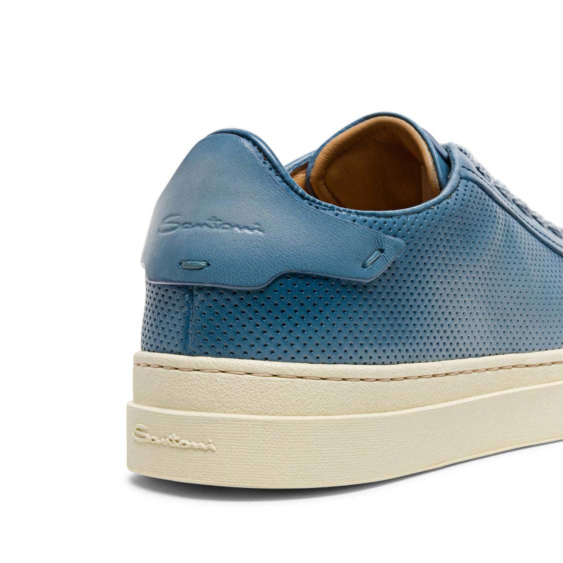 Santoni Gloria Perforated Leather Sneakers