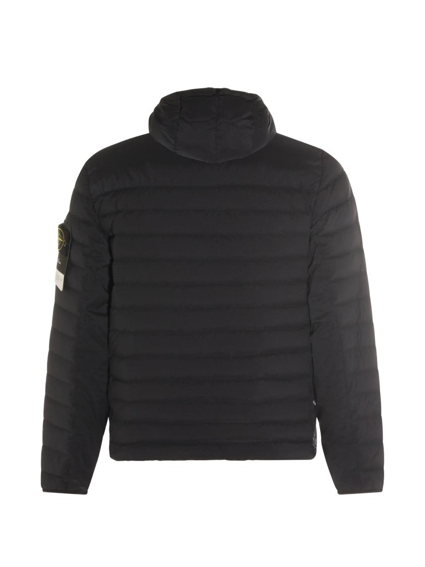 Stone Island Black Padded Quilted Fabric Jacket