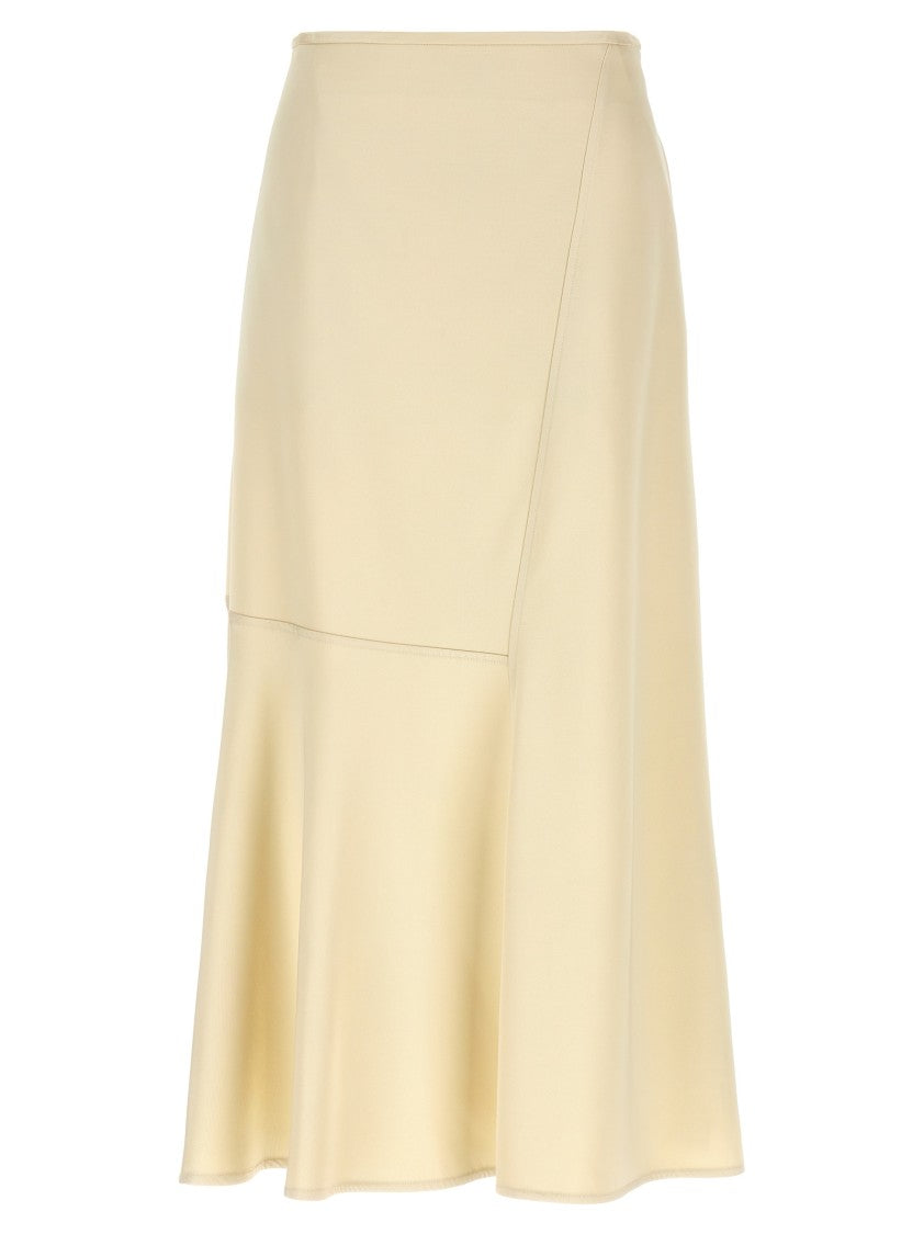 Jil Sander Midi-Length Viscose And Silk Skirt