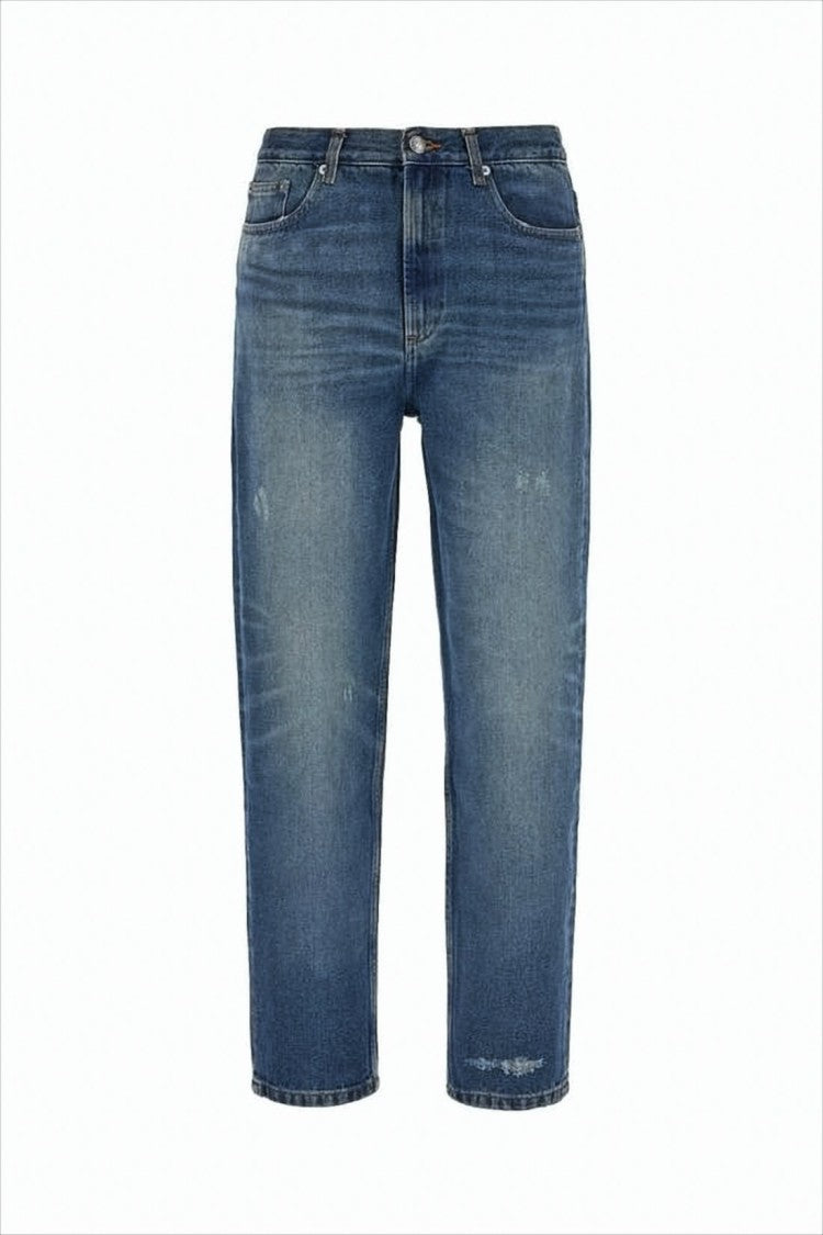 A.P.C. Mid-Blue Straight-Leg Denim Pants With Five-Pocket Design