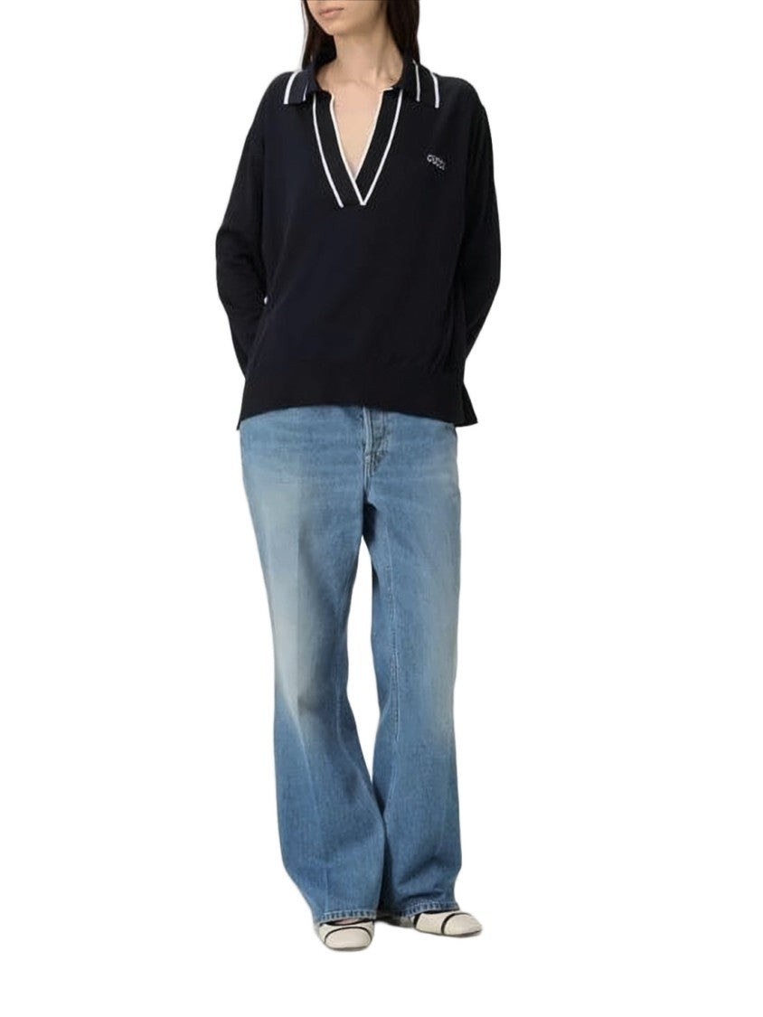 Gucci Straight-Leg Denim Pants With Mid-Rise Waist
