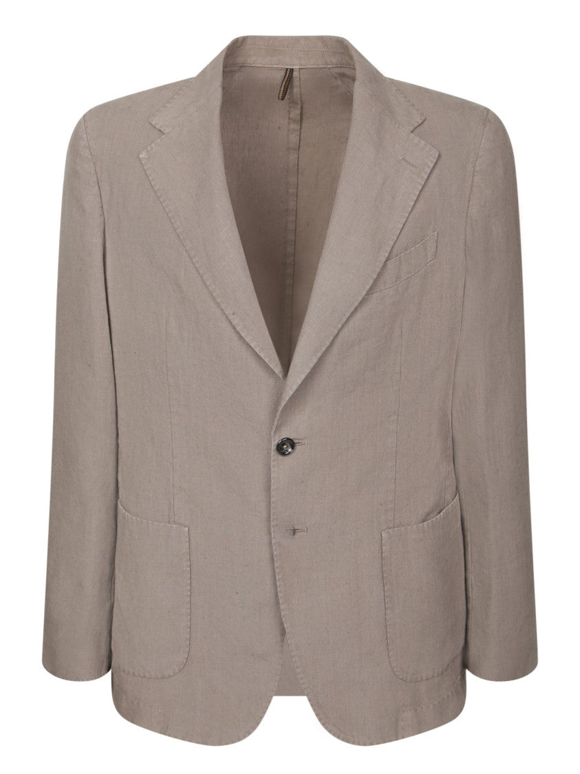 Dell'oglio Brown Tailored Suit With Notch Lapel