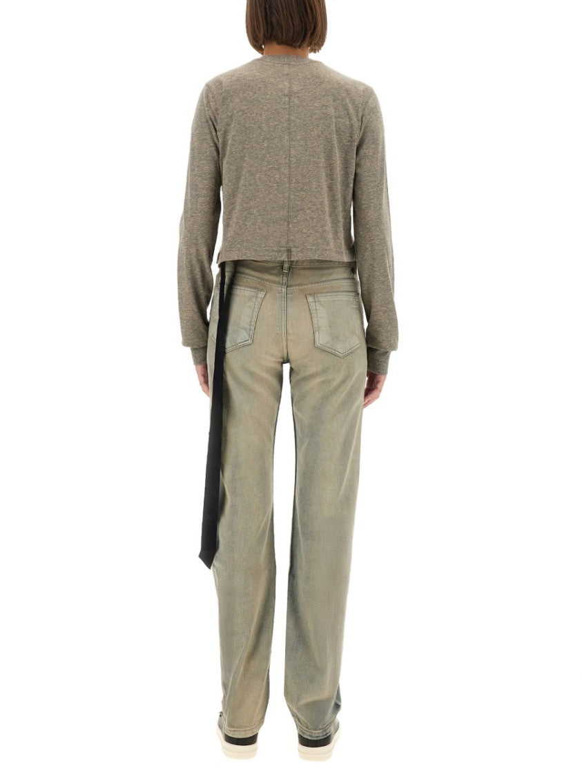 Drkshdw By Rick Owens "Ls Cropped Small Level T" T-Shirt