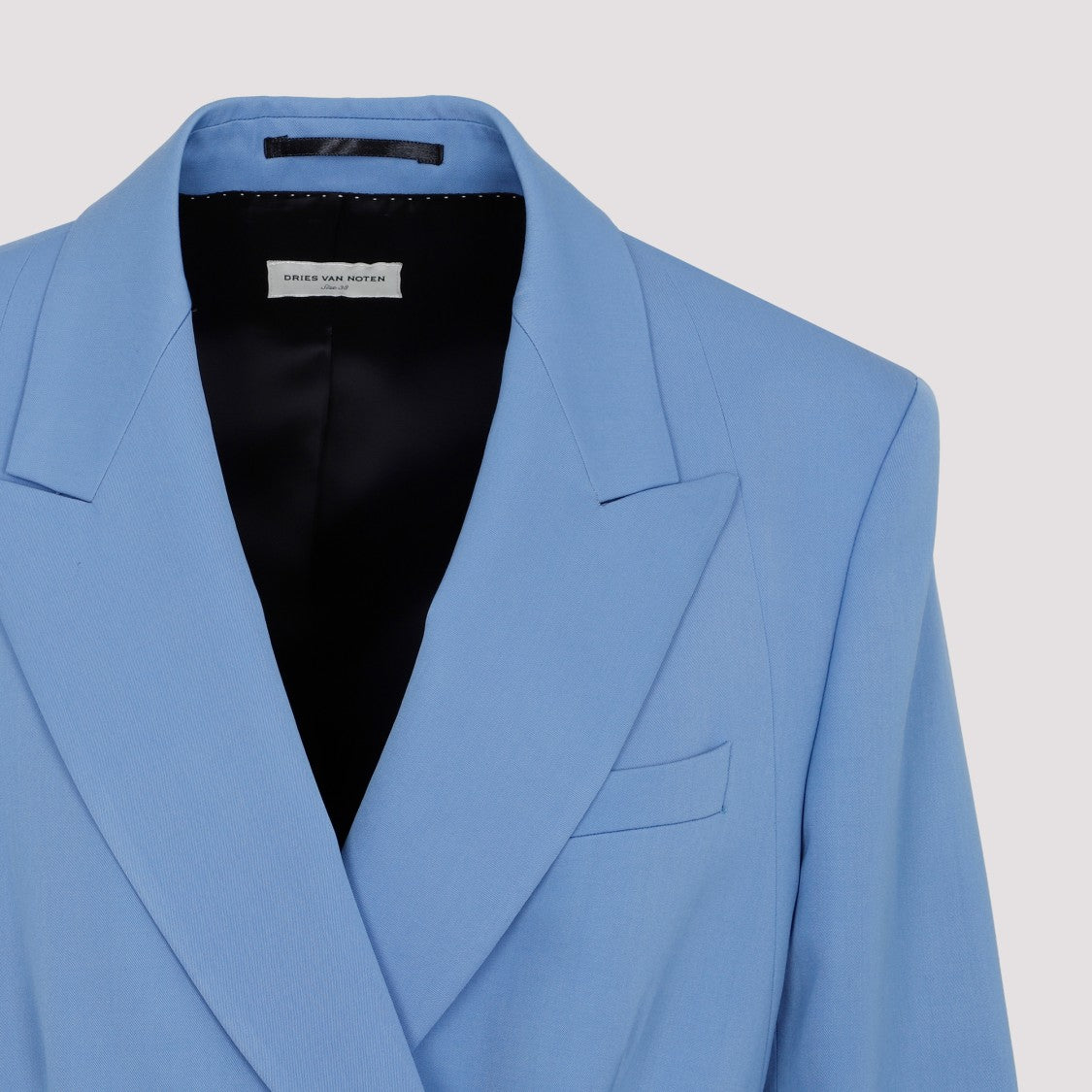 Dries Van Noten Light Blue Wool Beno Jacket