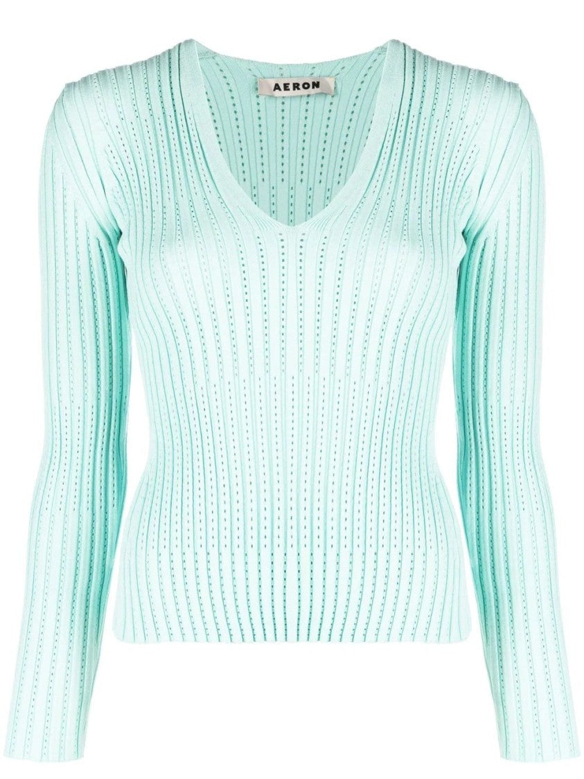 Aeron Long Sleeve V Neck Top