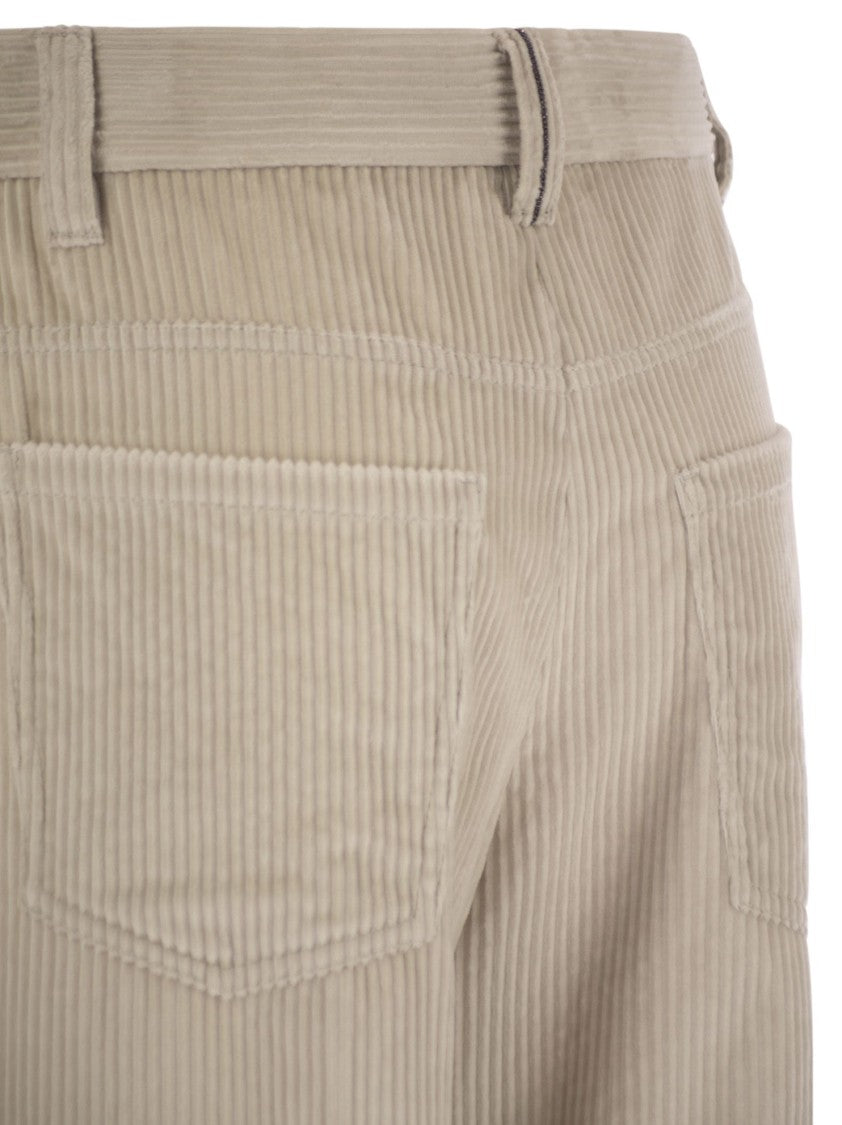 Brunello Cucinelli Fluid Corduroy Sartorial Track Trousers