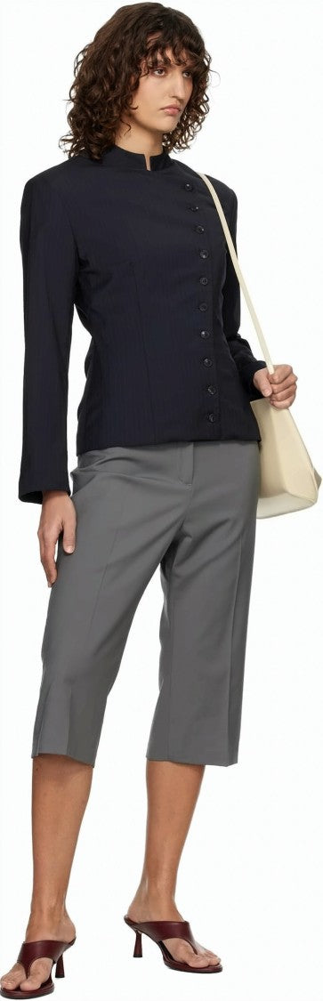 Paloma Wool Tailored Knee-Length Suit Pants With Concealed Waistband