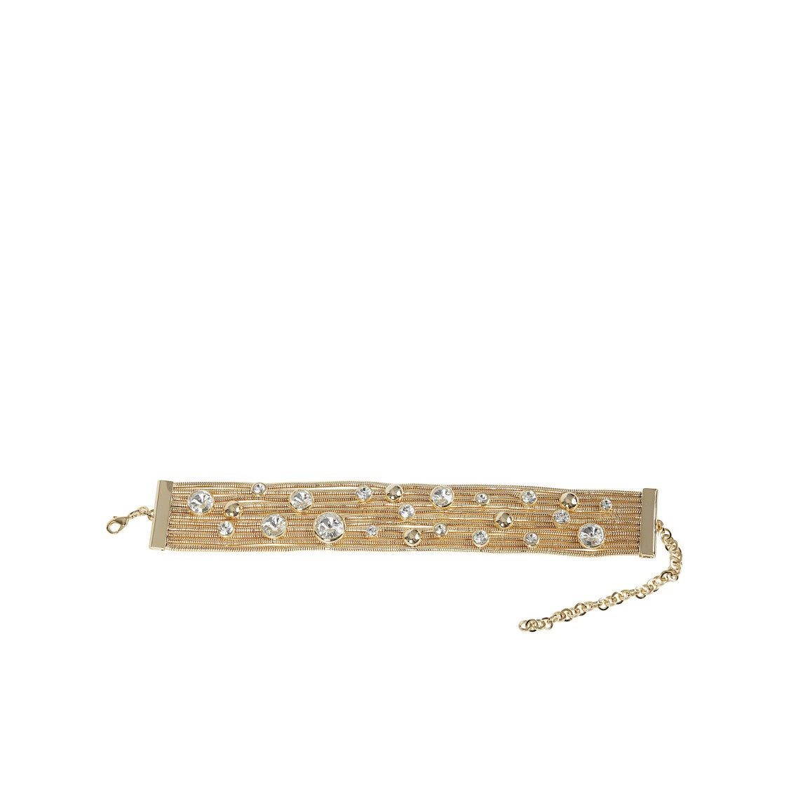 Alessandra Rich Multi-Chain Crystal Necklace
