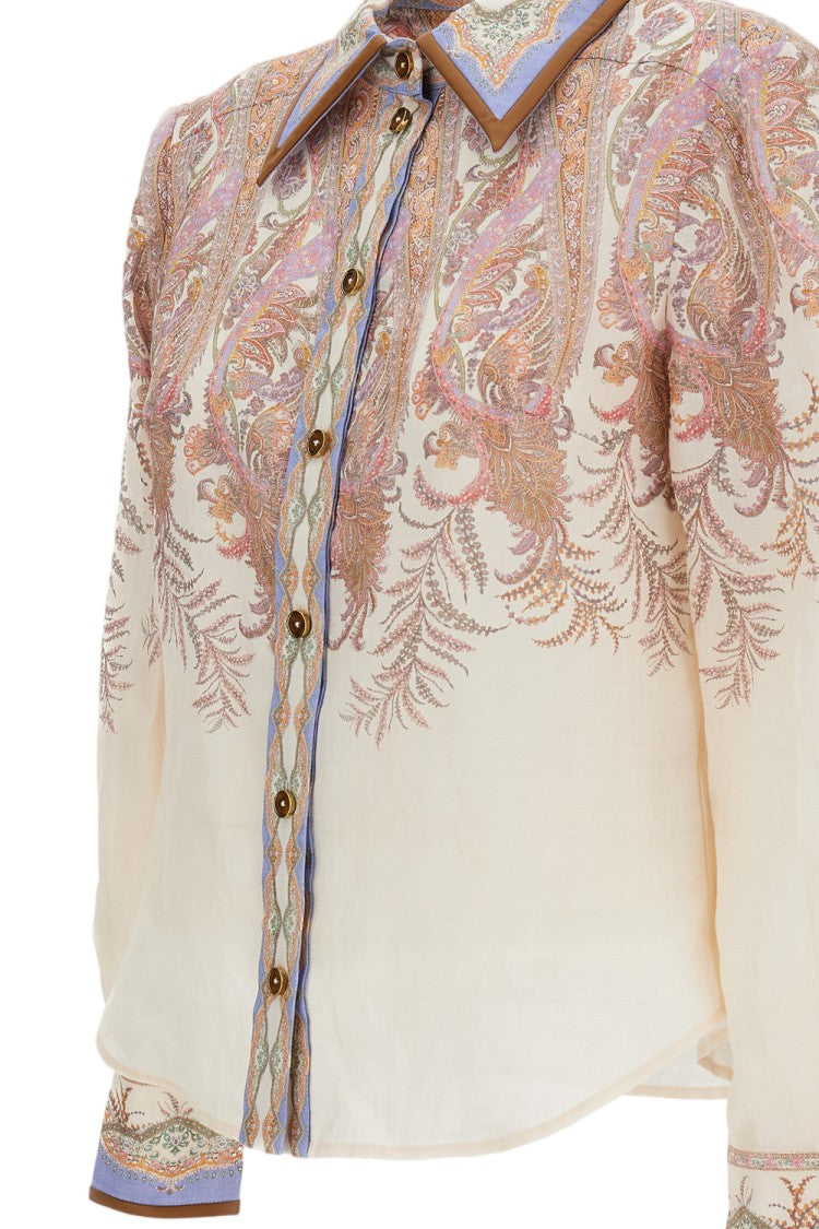 Zimmermann Cream Paisley Print Bodysuit
