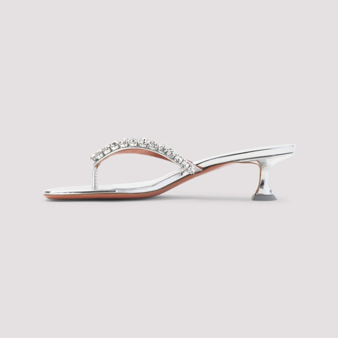 Amina Muaddi Gigi Thong Mirror Sandals