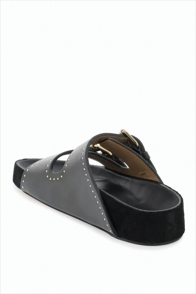 Isabel Marant Black Leather Sandal With Adjustable Straps