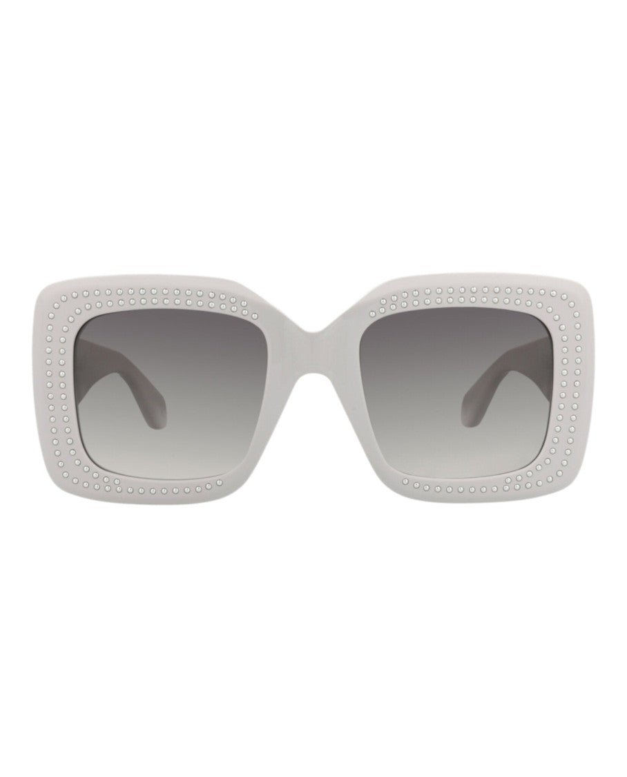 Alaïa Square-Frame Sunglasses With Studded Accents And Gradient Lenses
