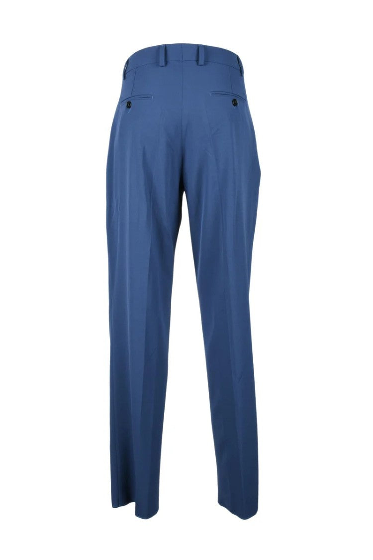 Brizzi Brizzi Polyester Stretch Trousers - Blue