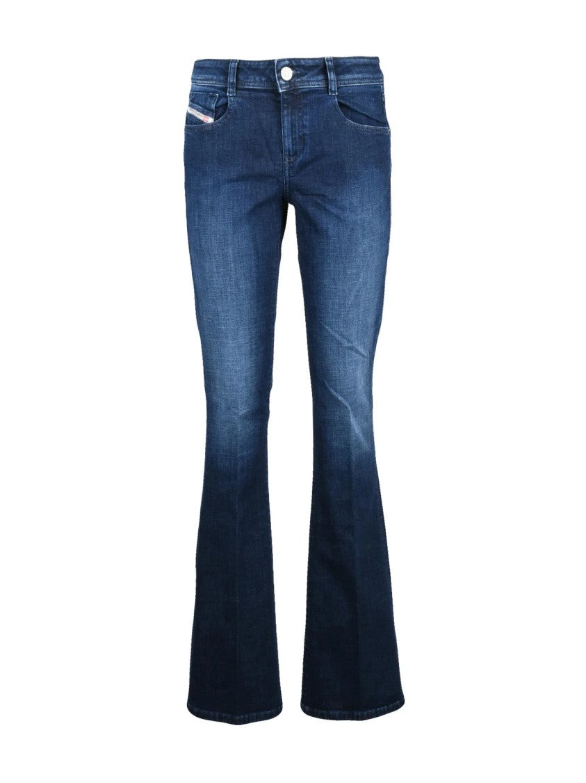 Diesel Blue Cotton-Blend D-Ebbey Bootcut Jeans