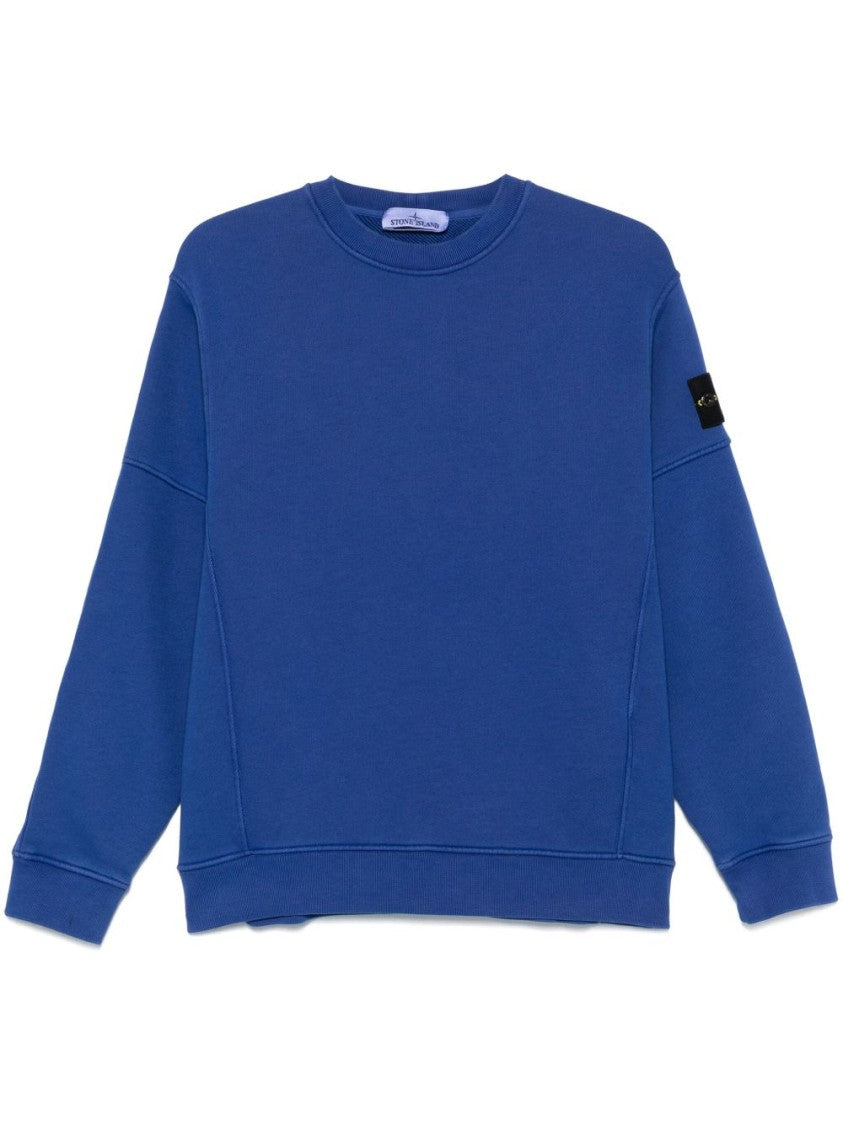 Stone Island Relaxed Fit Blue Sweater