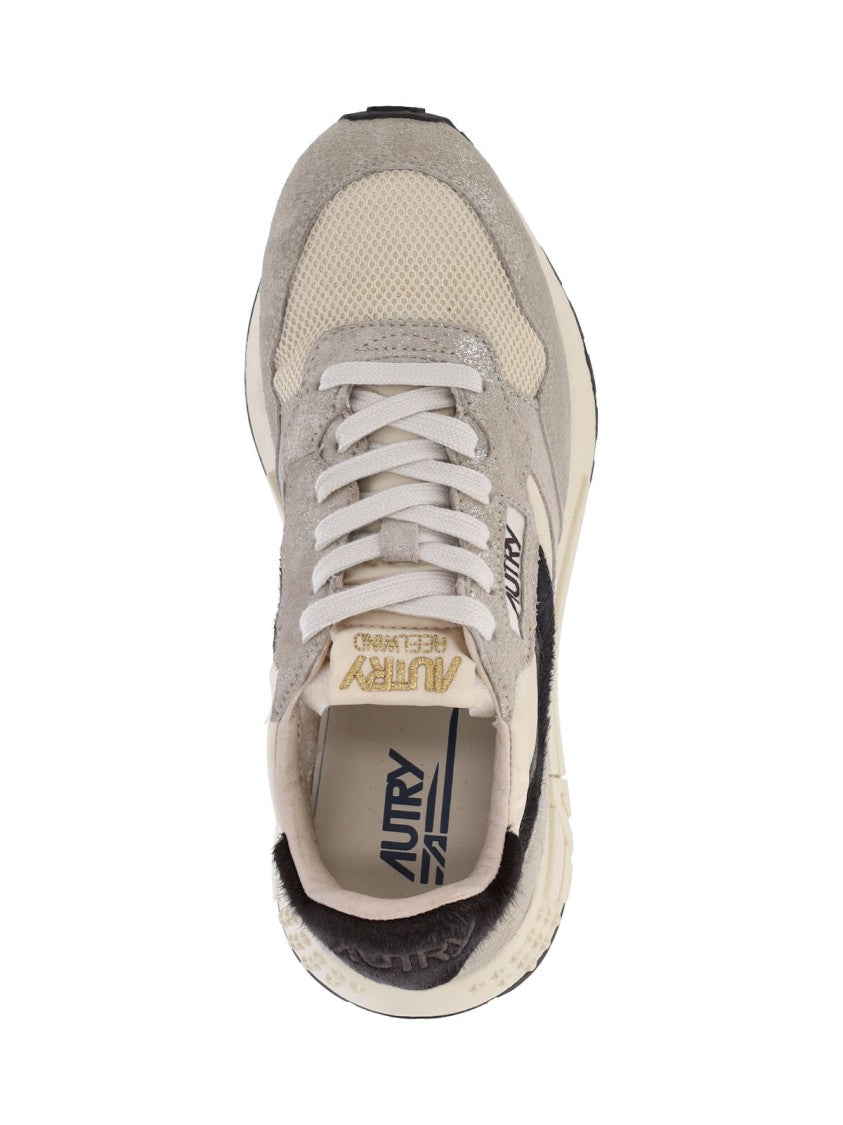 Autry Gold Leather Reelwind Low Sneakers
