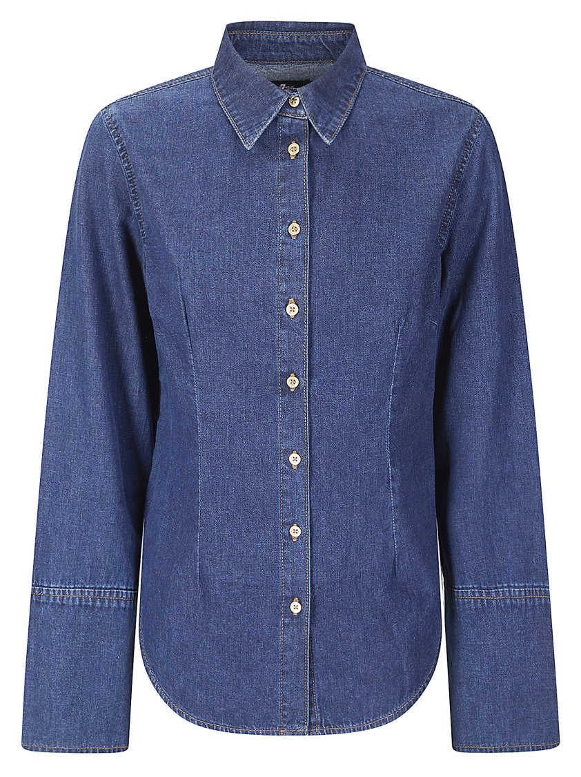 7 For All Mankind Blue Shaped Denim Shirt