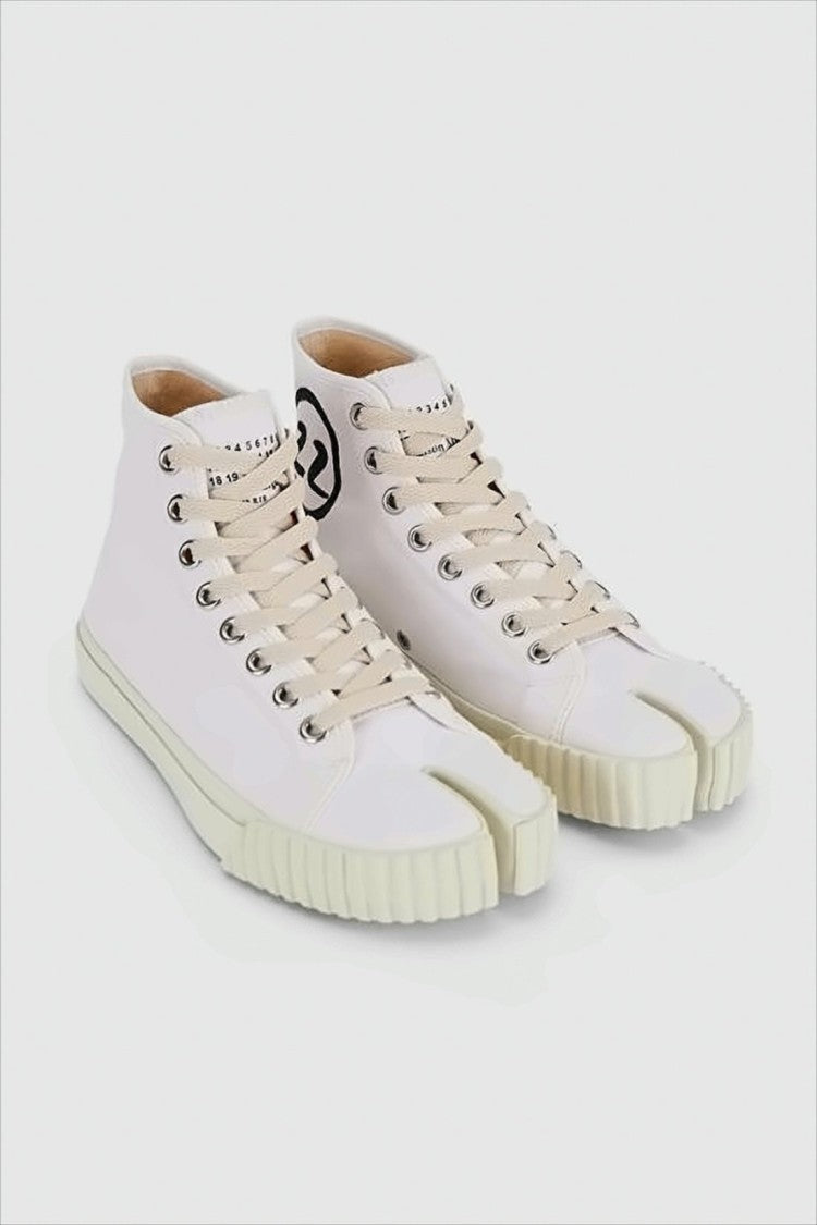 Maison Margiela High-Top Sneakers With Split-Toe Design And Circular Graphic