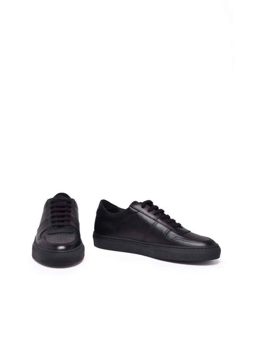 Woman By Common Projects Black Bball Minimalist Leather Low-Top Sneakers