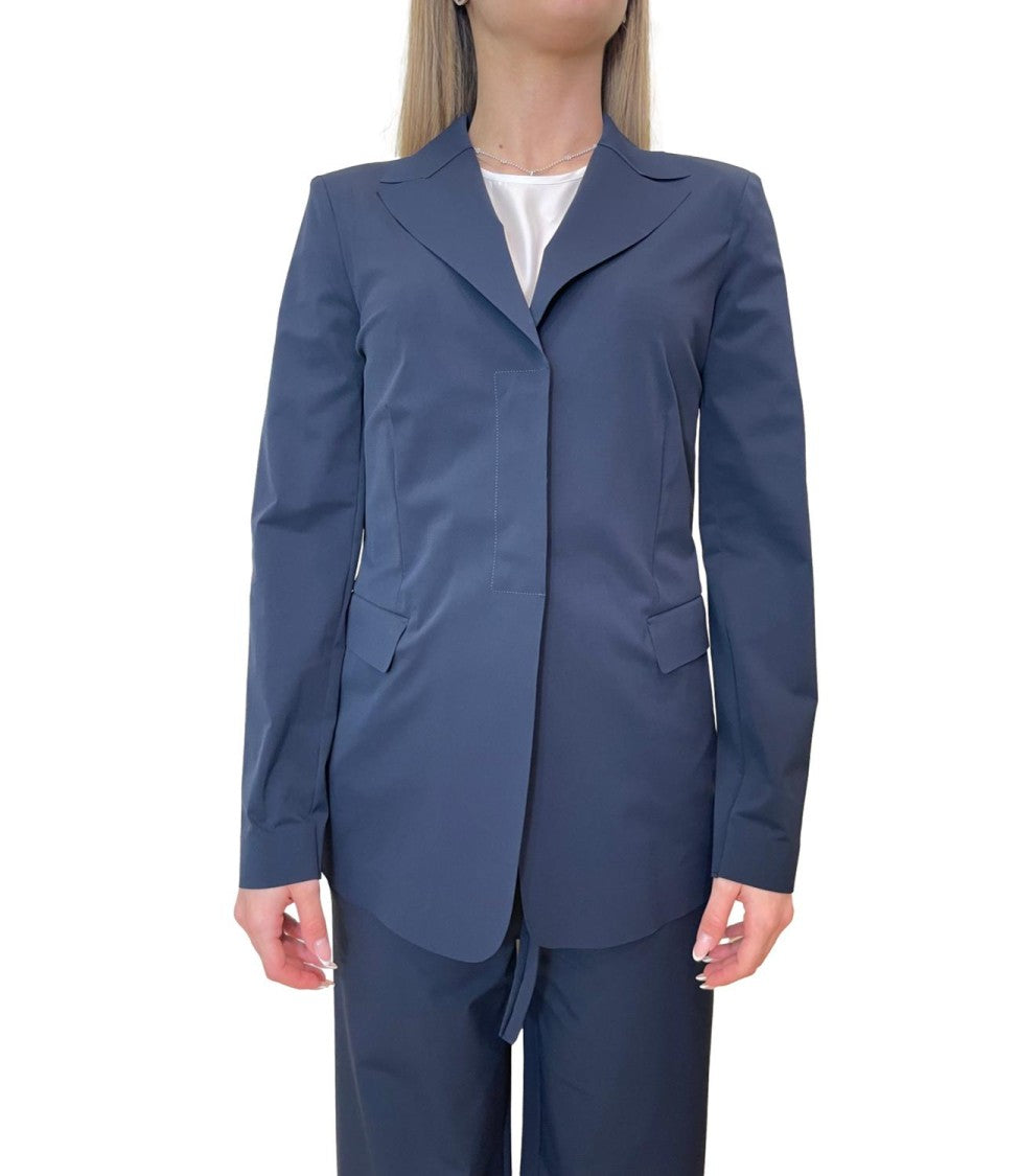 Max Mara Blue Mmlpalo Polyamide Casual Jacket