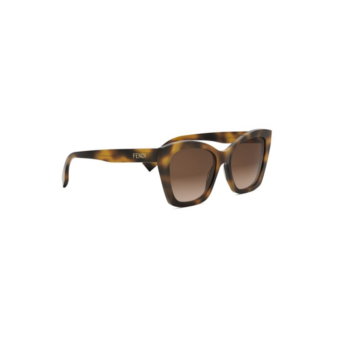 Fendi Fe40151i Oversized Square Frame Tortoiseshell Sunglasses