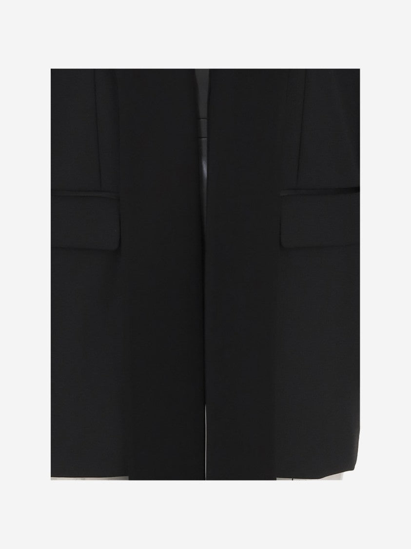 Pinko Wool Blend Single-Breasted Jacket With Satin Collar