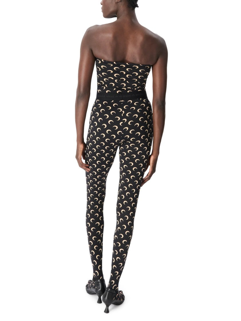 Marine Serre Slim-Fit Moon Print Jersey Leggings