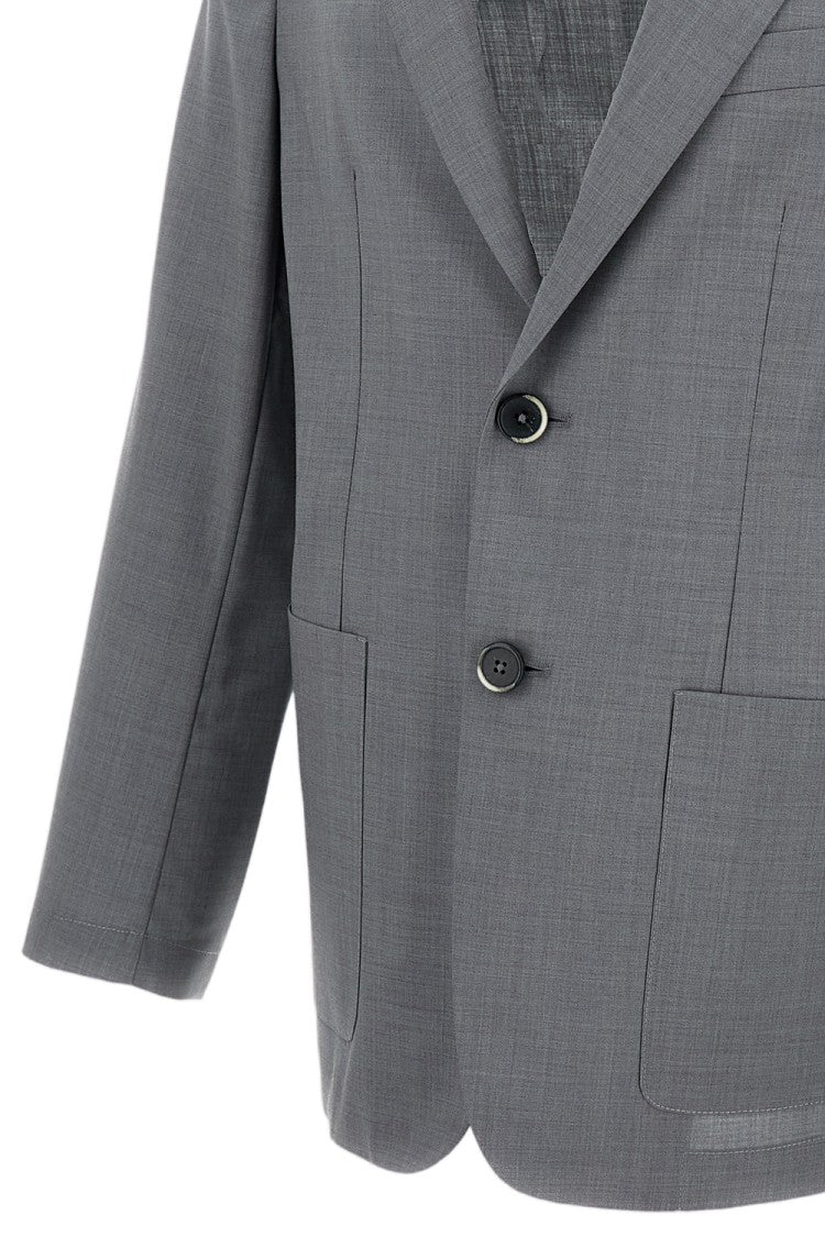Barena Single-Breasted Wool Jacket With Notched Lapel