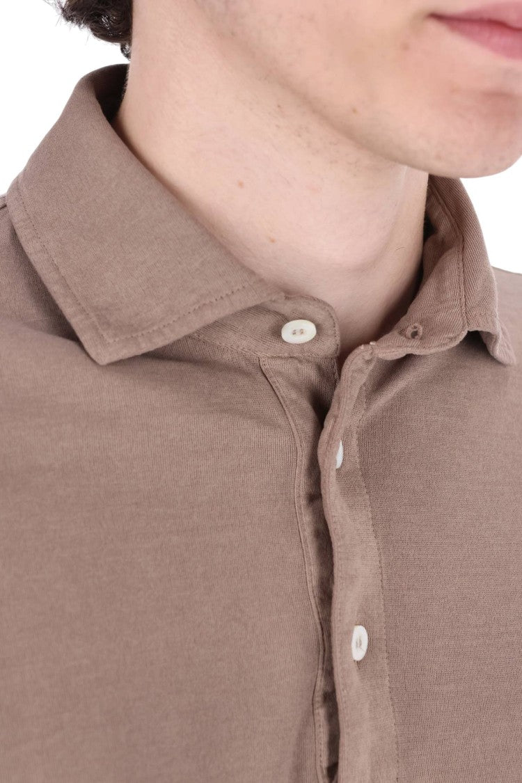 Drumohr Muted Earthy Tone Ice Cotton Polo Shirt