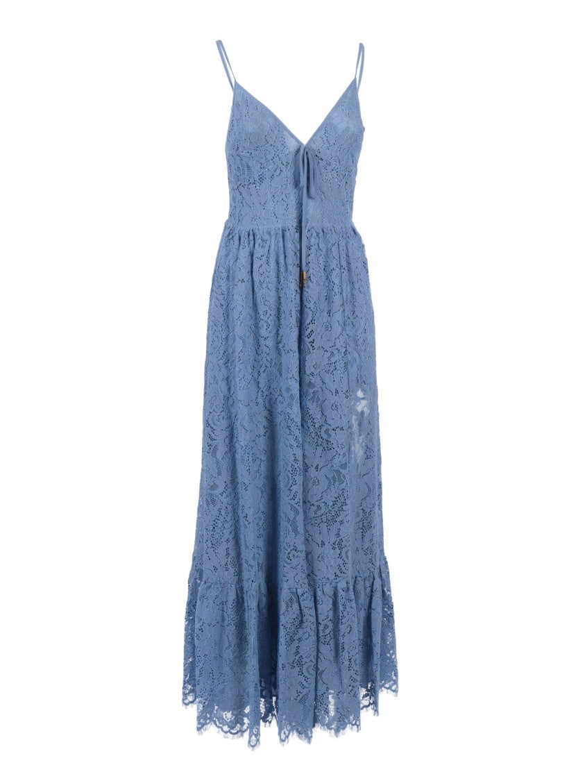 Michael Kors Corded Lace Ruffled Maxi Dress