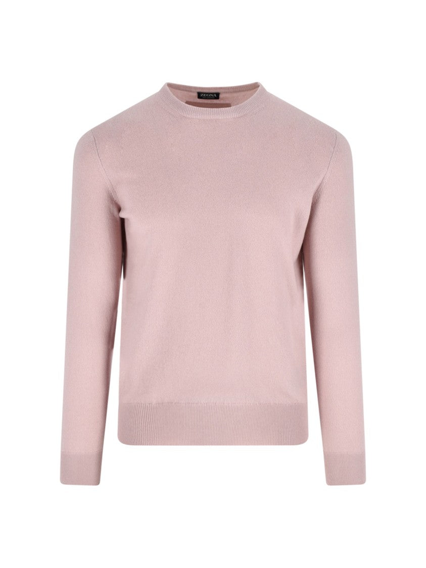 Zegna Crewneck Sweater – Pink