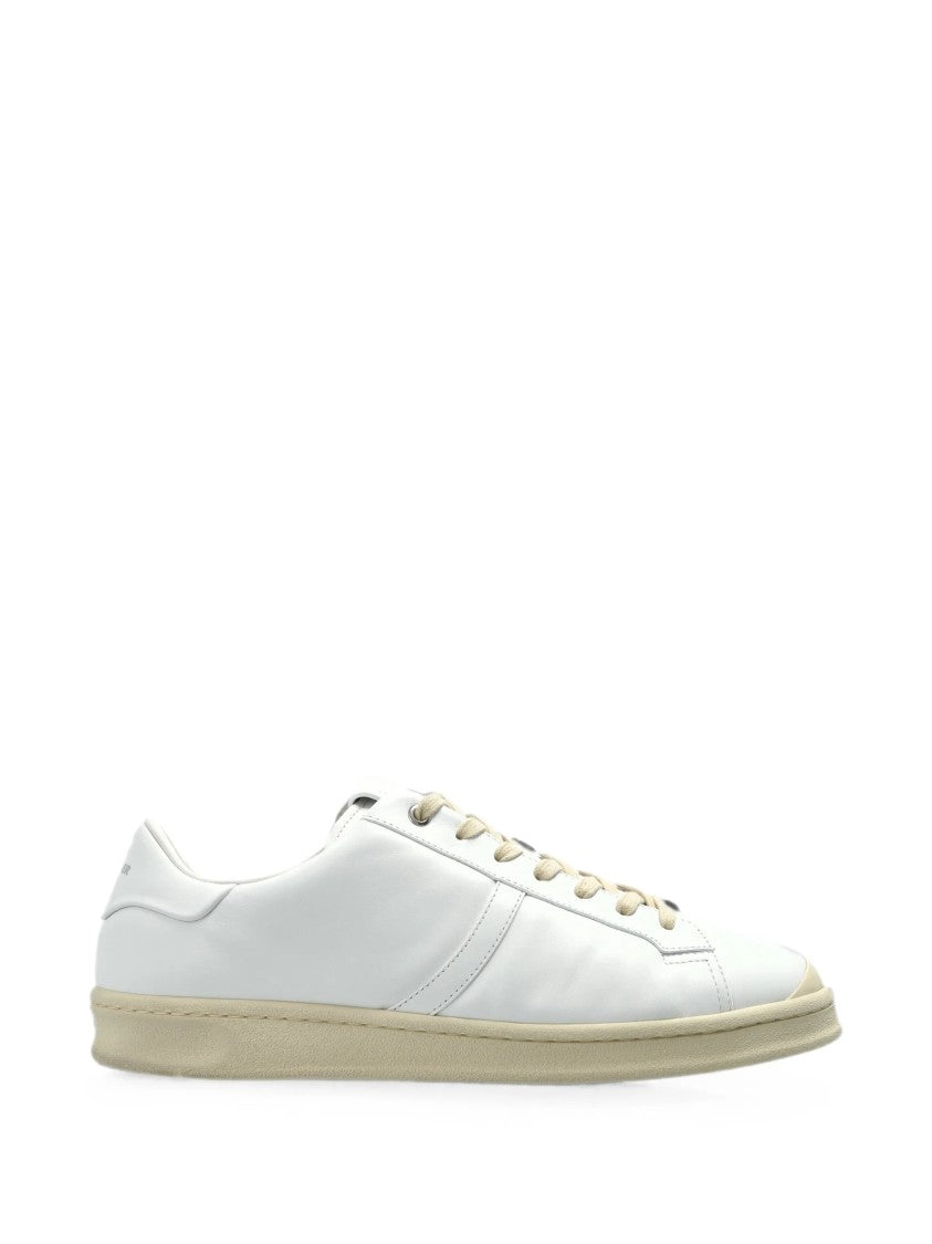 Jil Sander White Leather Low-Profile Sneakers
