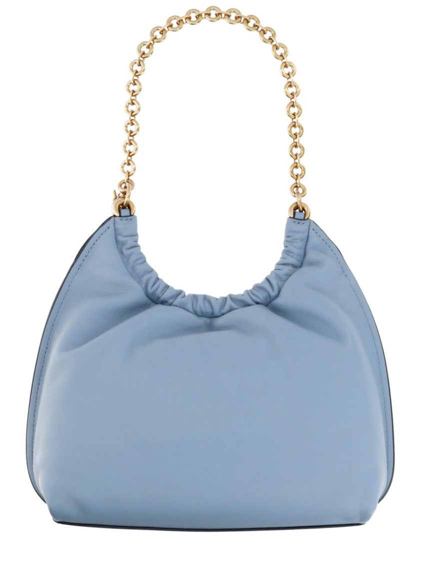 Michael Michael Kors Gold Indie Chain Ruched Shoulder Bag
