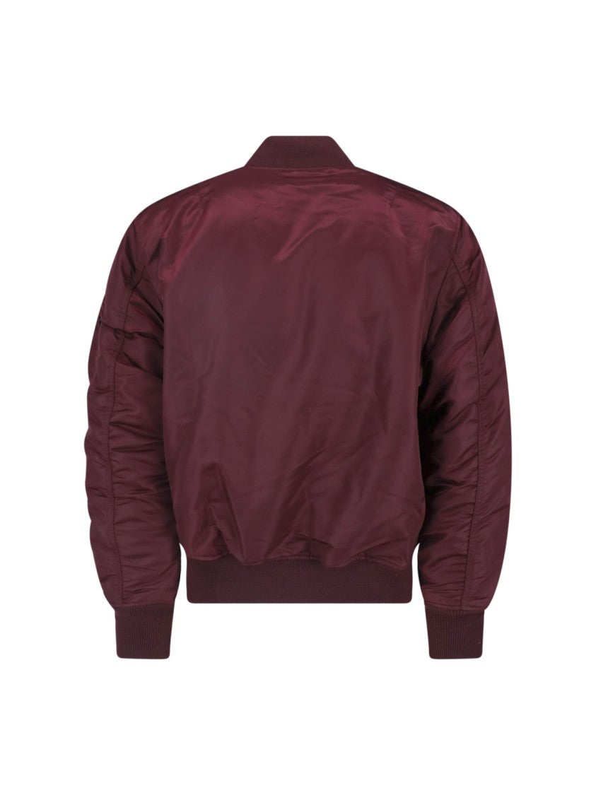 Alpha Industries Bordeaux Reversible Ma-1 Nylon Bomber Jacket
