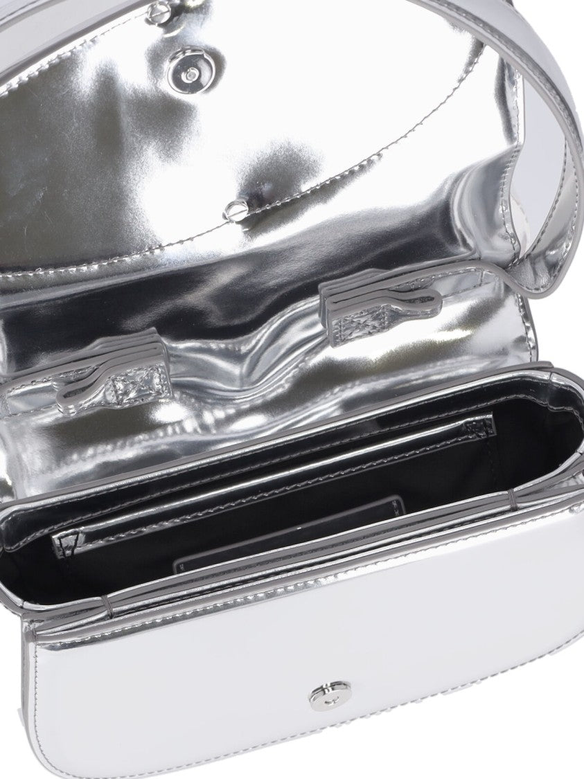 Diesel Silver 1Dr Metallic Leather Bag