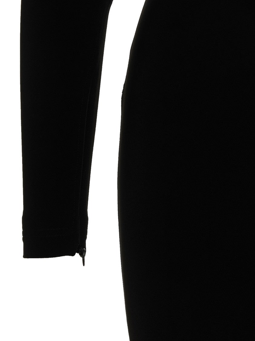Balenciaga Ruched Twill Mini Dress