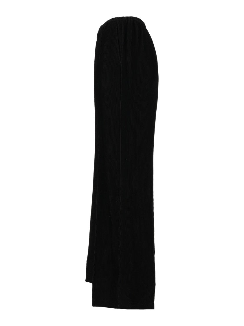 Forte Forte Fluid Velvet Trousers With Elastic Waistband And Two-Thousand Stripe Texture