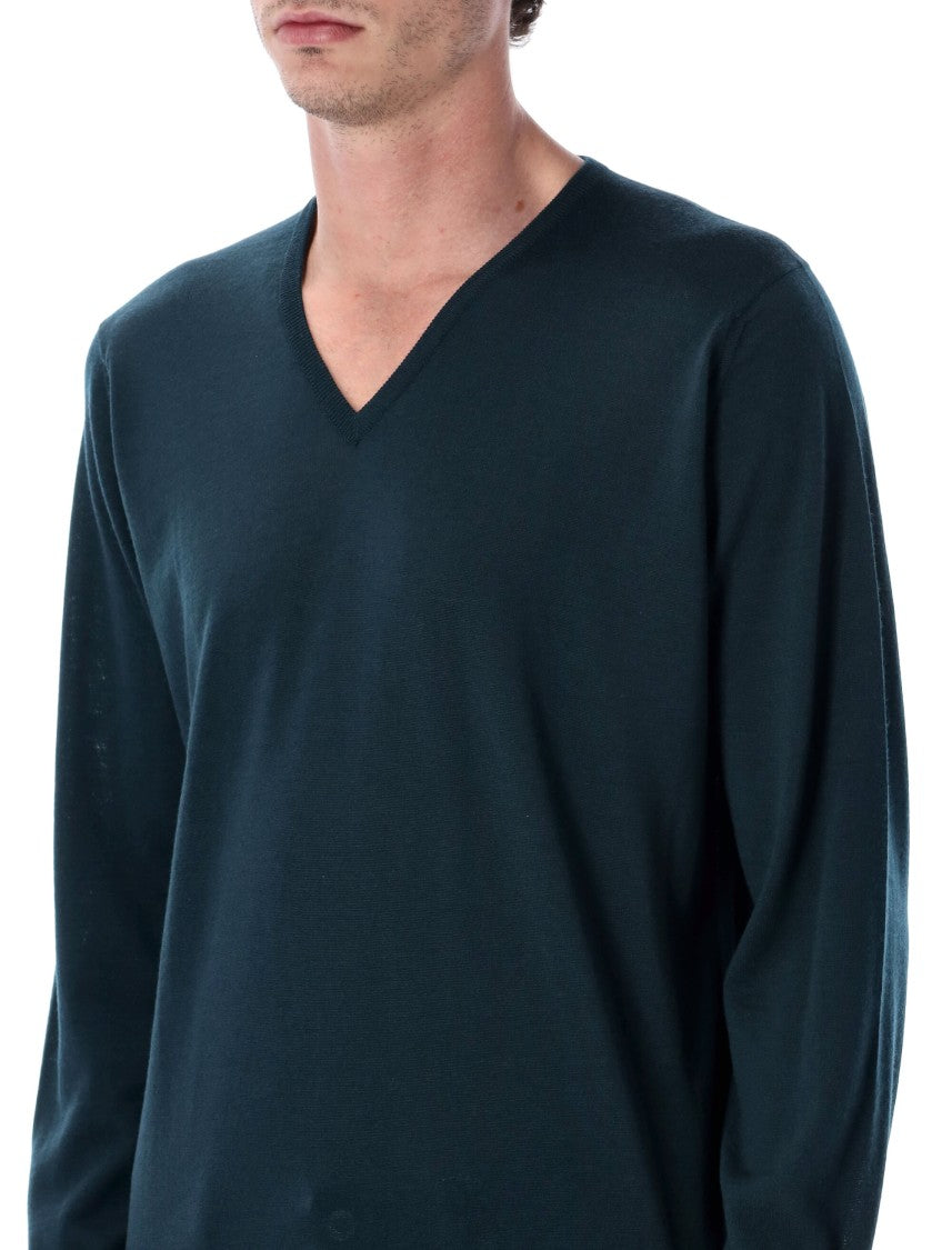 John Smedley Blenheim Extra Fine Merino Wool V-Neck Jumper