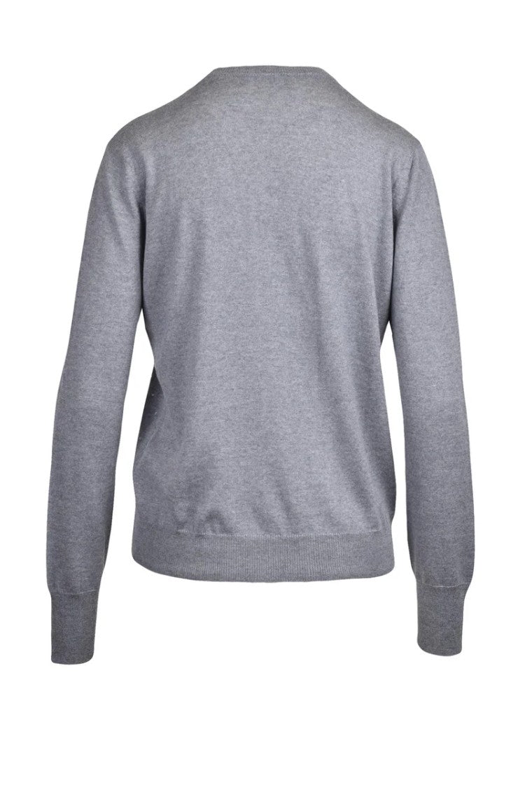Fabiana Filippi Virgin Wool Crewneck Sweater - Grey