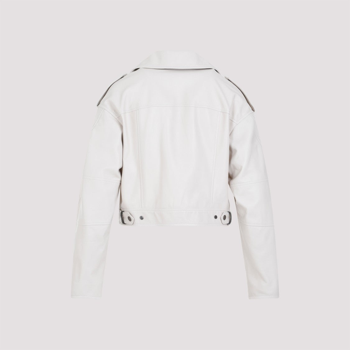 Brunello Cucinelli White Leather Jacket