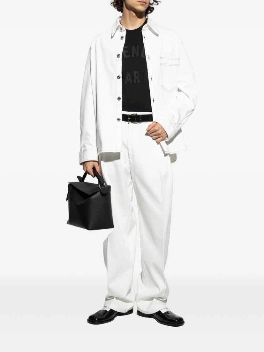 Givenchy Embroidered Slogan Black T-Shirt With Crew Neck