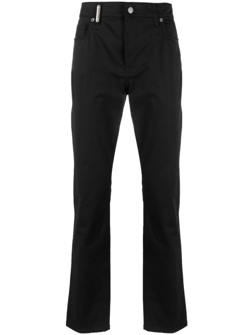 Moschino Mid-Rise Black Stretch-Cotton Trousers