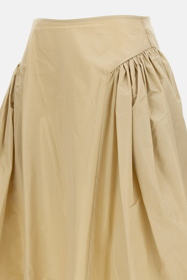 Simone Rocha Pleated Maxi Skirt With Discreet Zip Closure
