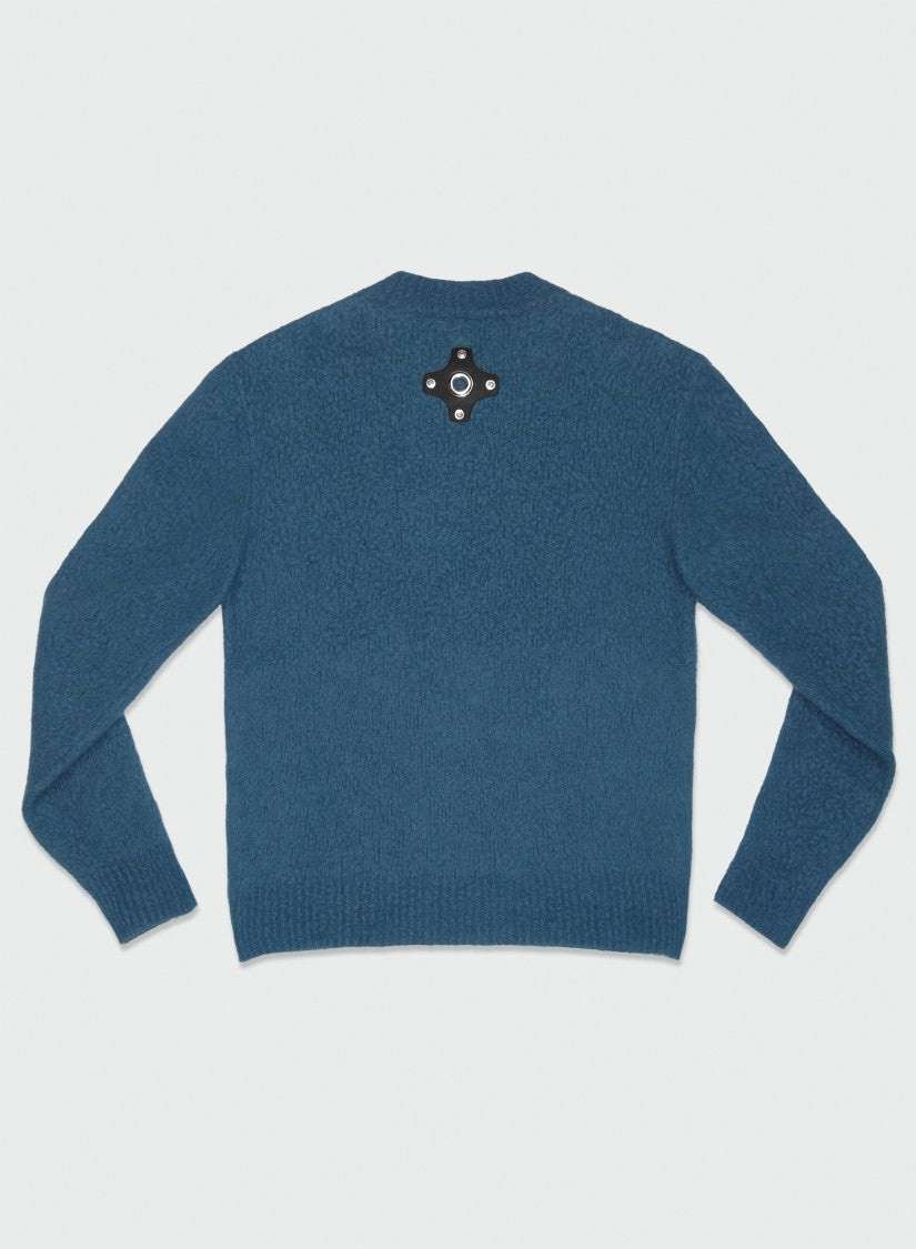 Craig Green Blue Wool Jumper With Felt Back Detailing