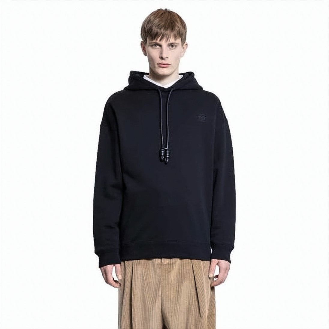 Loewe Minimalist Hoodie With Drawstring And Unique Cord Ends