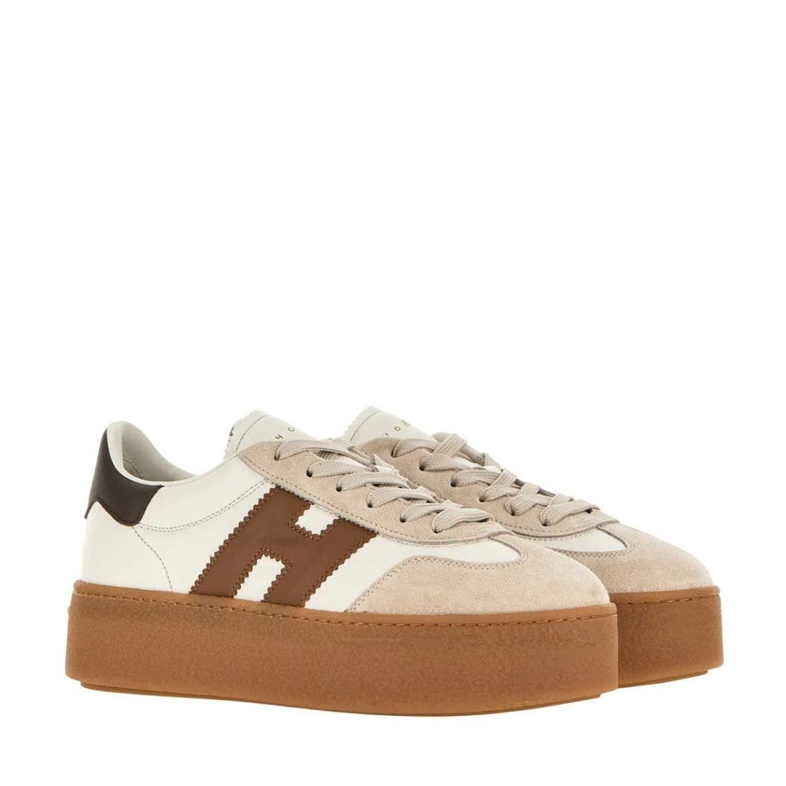 Hogan Elegant Lace-Up Sneakers With Suede Overlays