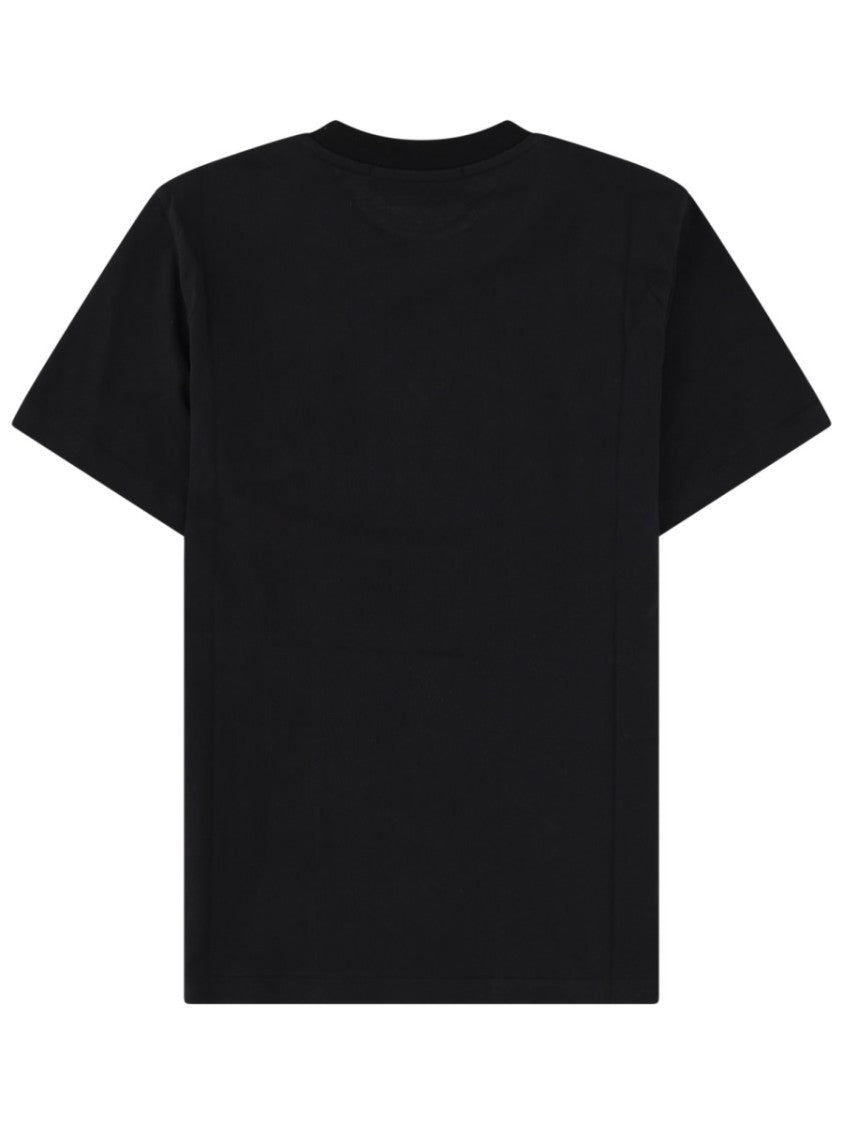 Msgm Floral Logo Cotton Crewneck T-Shirt
