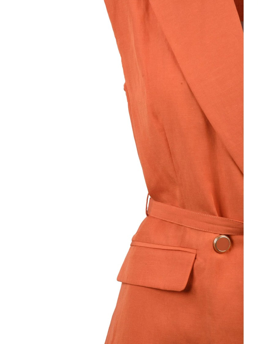 Liu Jo Orange Lycra Linen Sleeveless